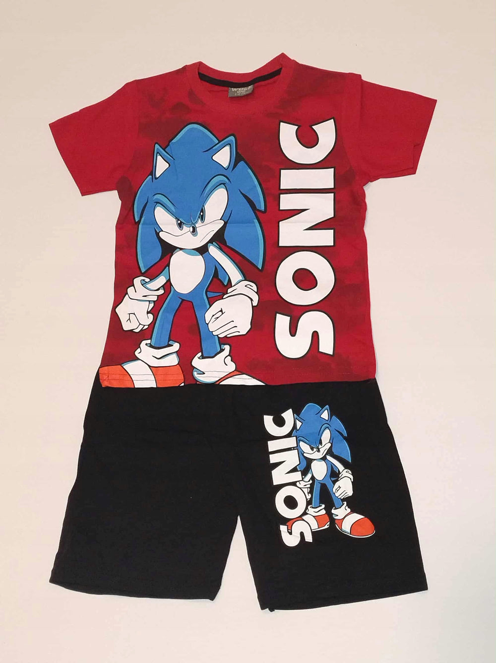 Komplet chłopięcy letni SONIC koszulka i krótkie spodenki Bambik