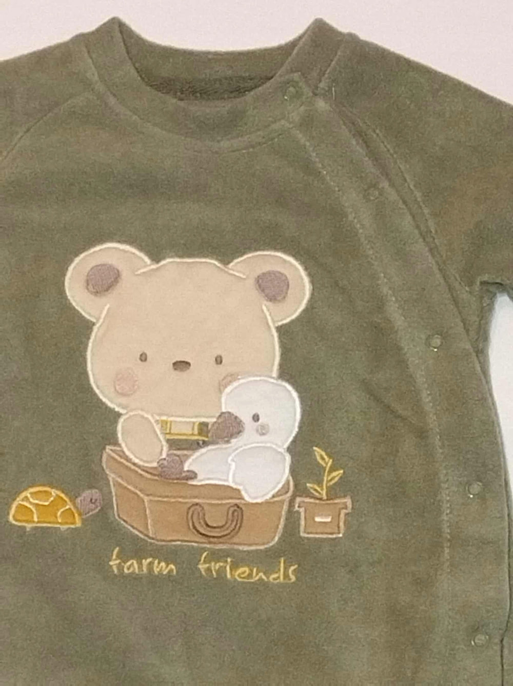 Pajacyk niemowlęcy polarowy miś i kaczuszka Farm Friends Bambik