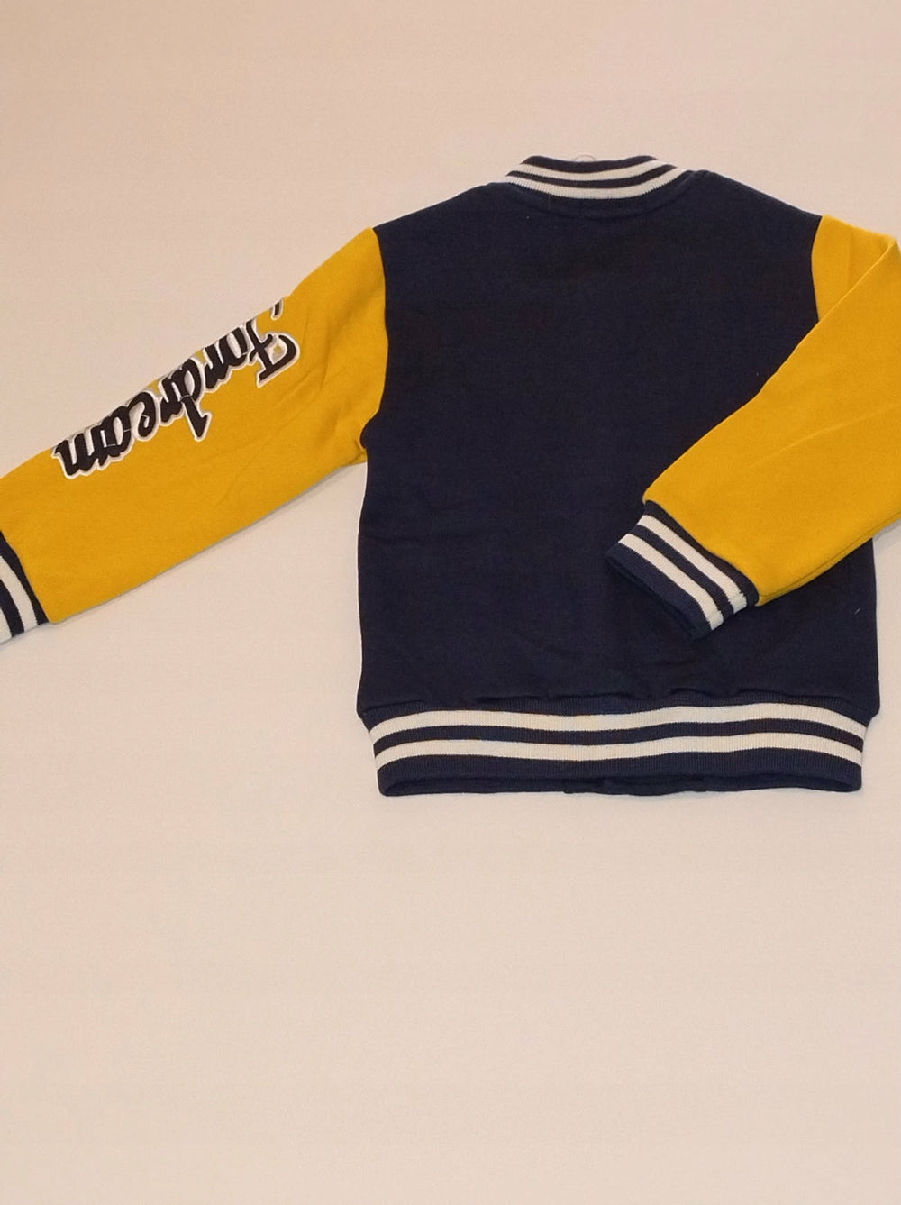 Bluza dziecięca varsity granat żółta college na napy bawełna