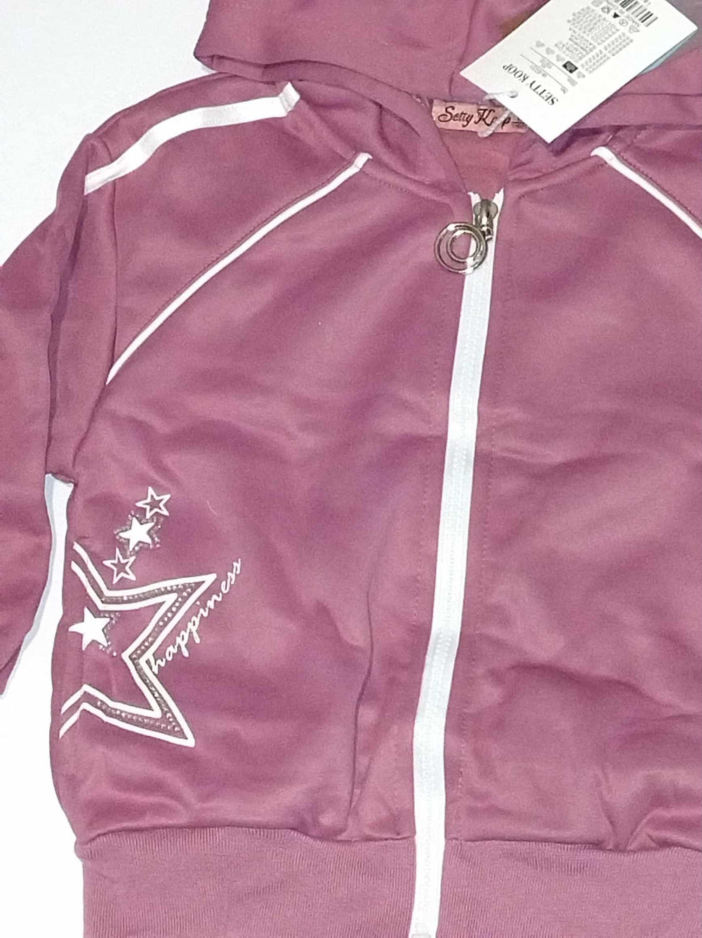 Komplet dla dziewczynki polarowy dres bluza i spodnie Bambik