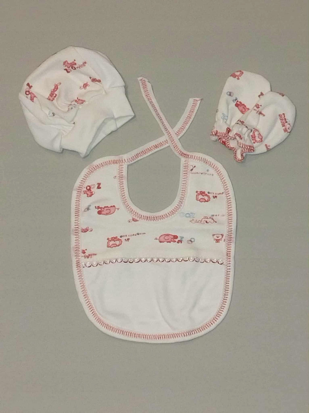 Wyprawka niemowlęca pajacyk body czapeczka śliniak rękawiczki 56.b0