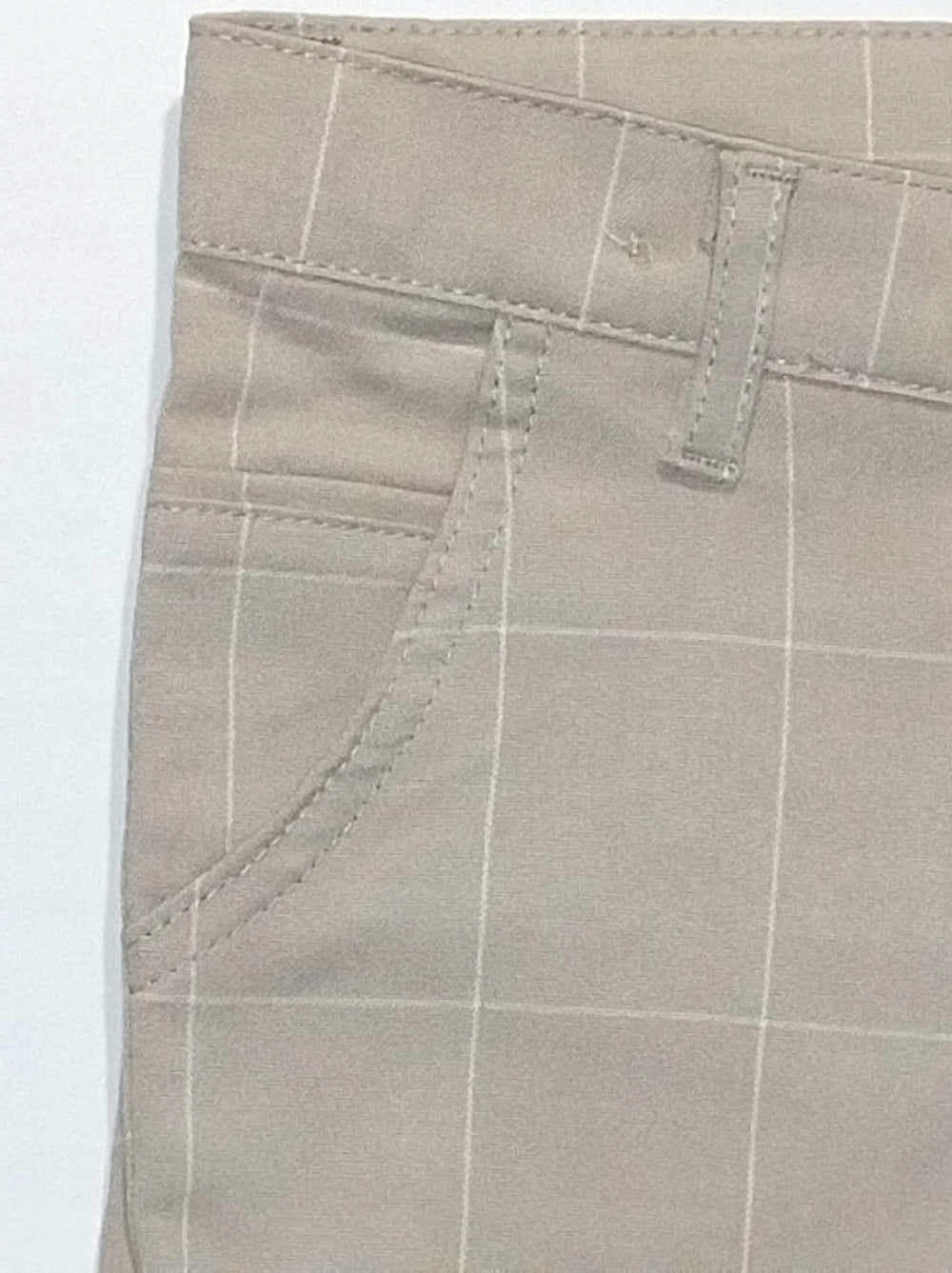 Spodnie chłopięce eleganckie beżowa krata KADA