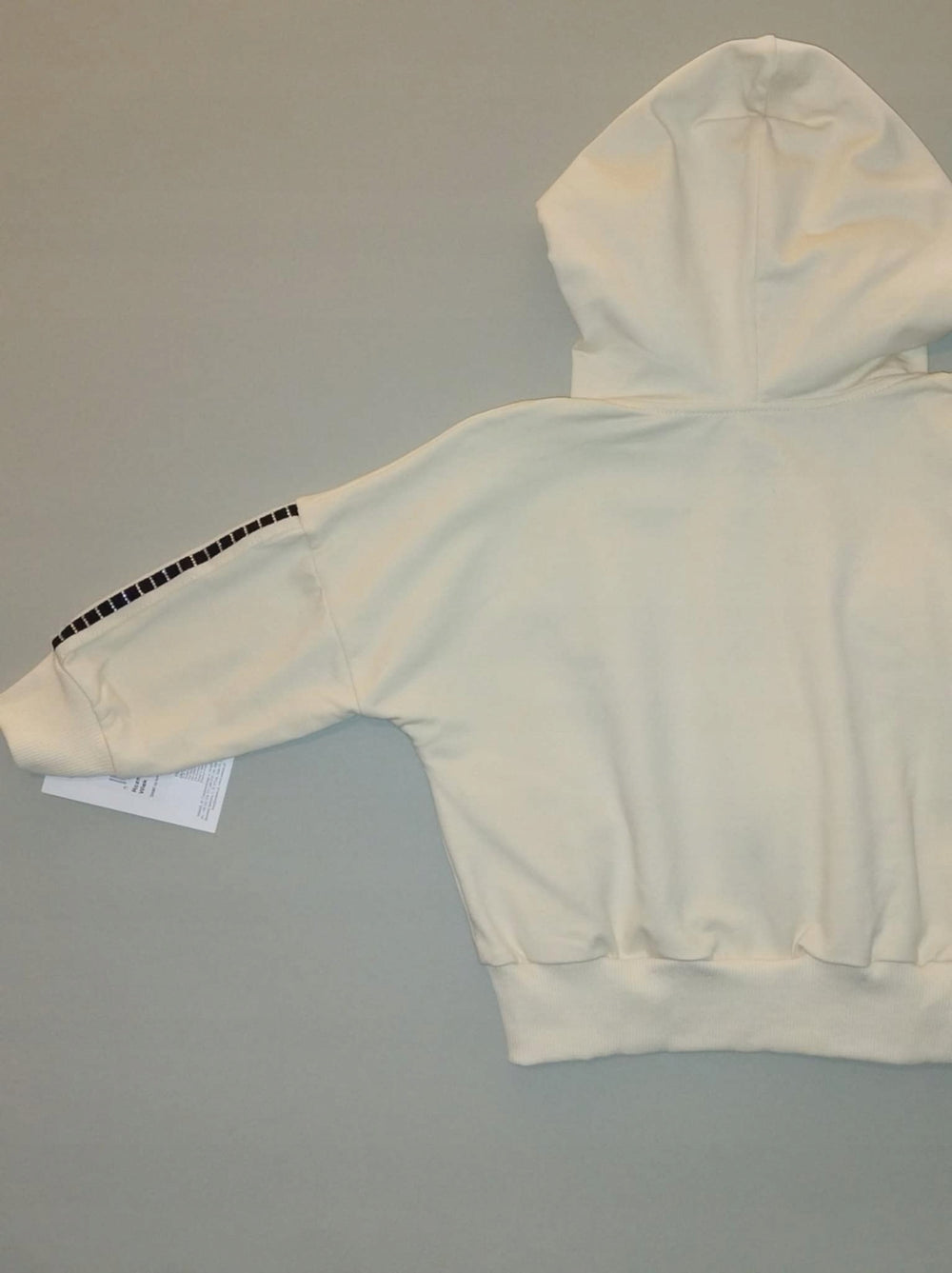 Bluza dziecięca Mała Mi 110-152 rozpinana z kapturem kremowa stylowa.b1