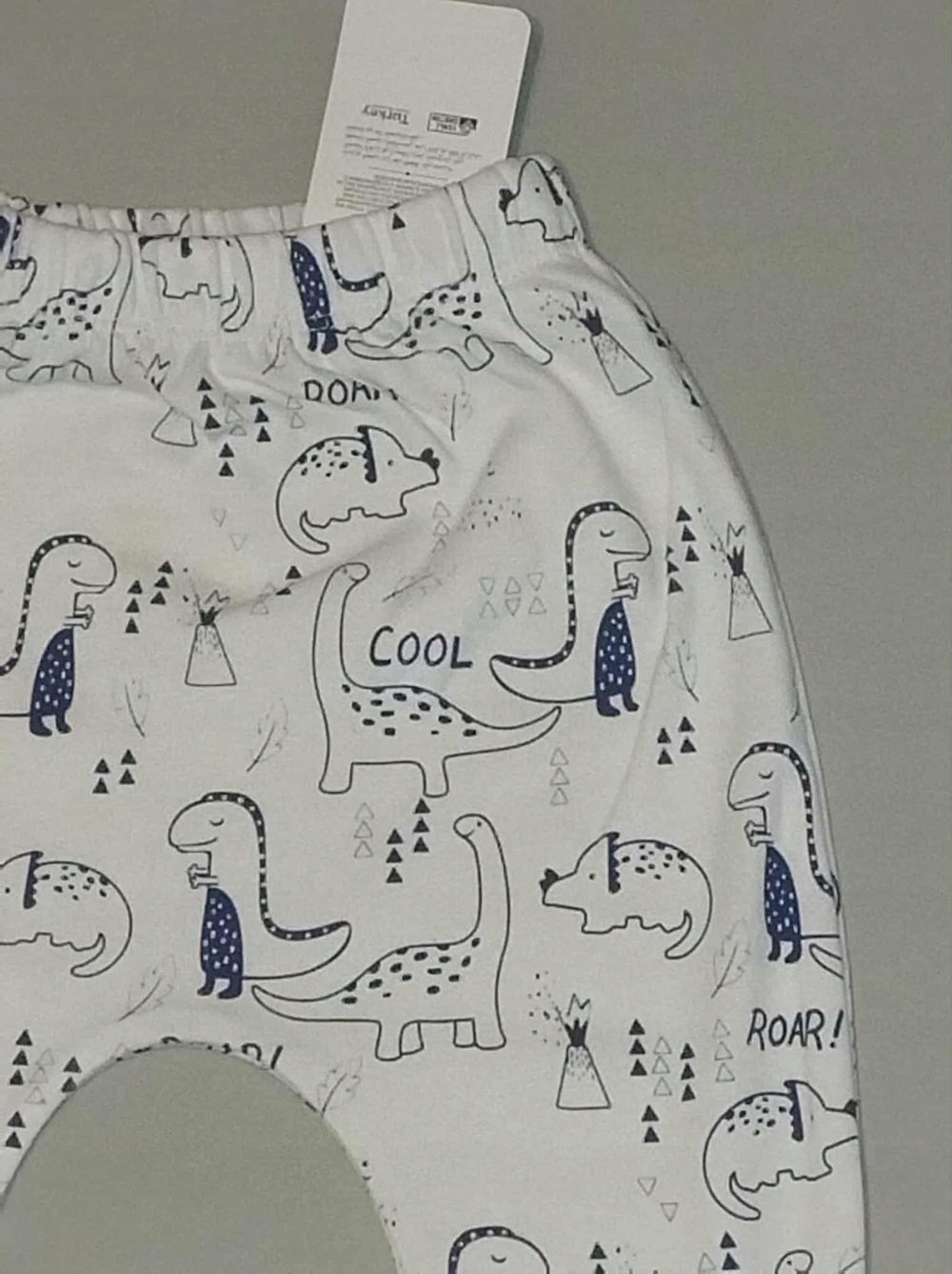 Spodnie niemowlęce półśpiochy bawełna dinozaury 62-80.b4