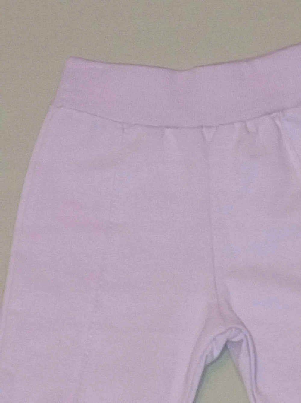 Komplet dziewczęcy liliowy bluza z falbanką i spodnie Bambik