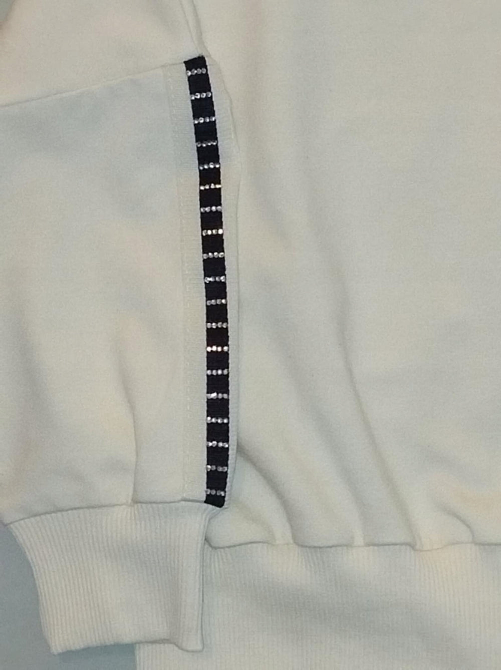 Bluza dziecięca Mała Mi 110-152 rozpinana z kapturem kremowa stylowa.b1