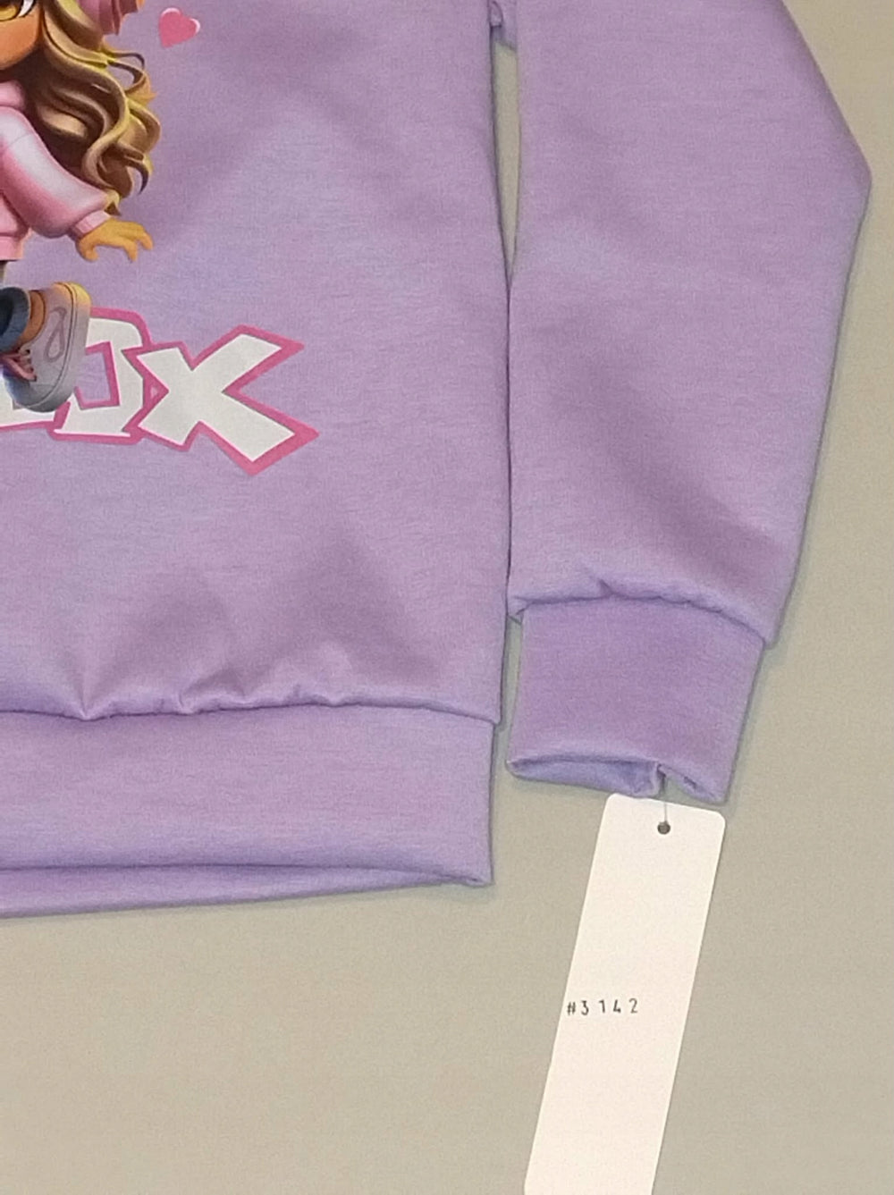Bluza dziewczęca Gamer RÓBLOX liliowa z kapturem