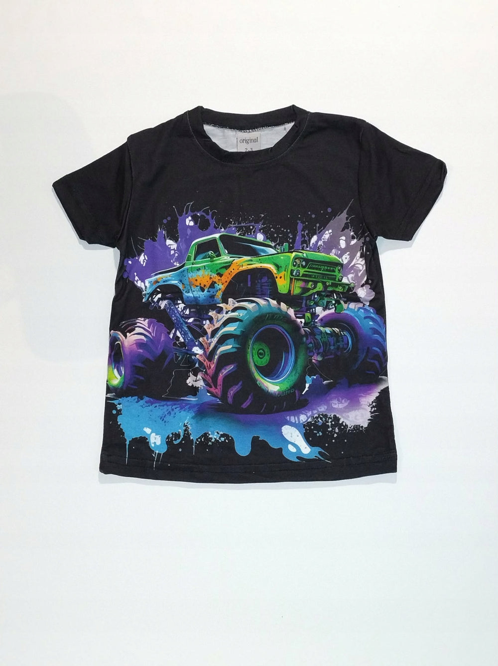 Komplet chłopięcy Monster Truck czarny koszulka spodenki