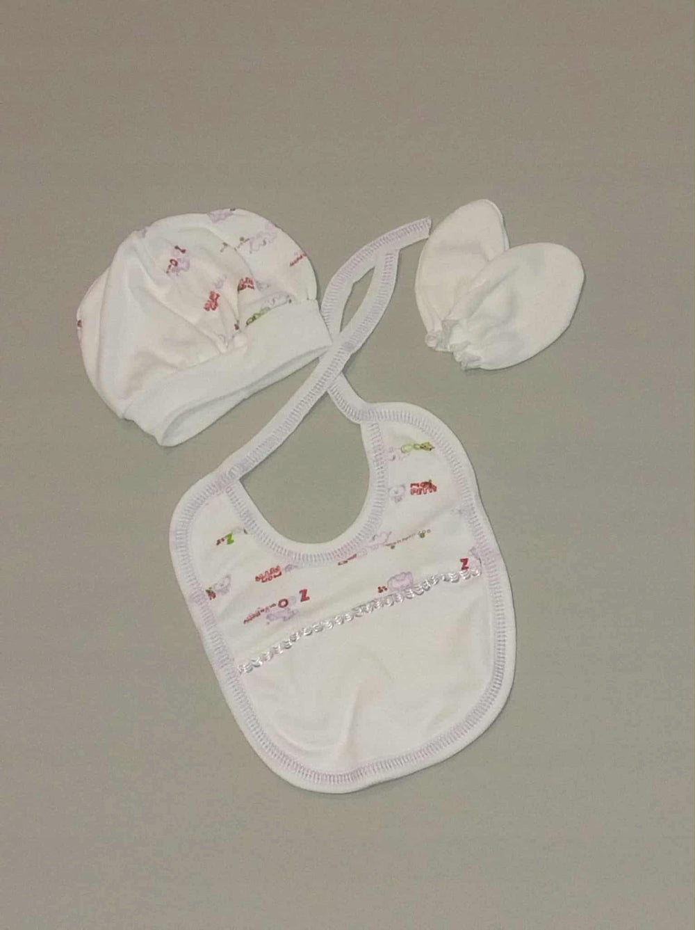 Wyprawka niemowlęca pajacyk body czapeczka śliniak rękawiczki 56.b0